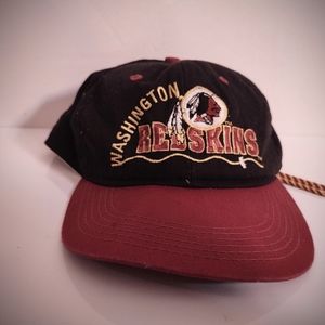 Vtg 90s redskins football cap hat tie back